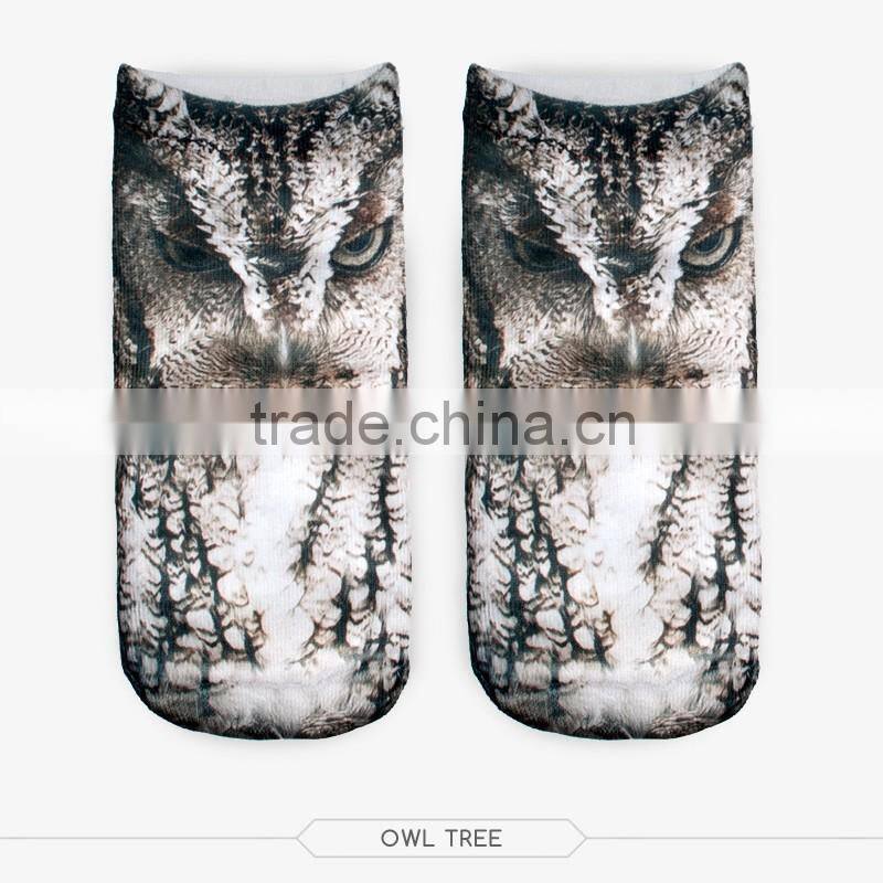 outdoor ankle white monkey high quality 3d digital full print colorful ankle socks sports unisex custom hot sale stretch spandex