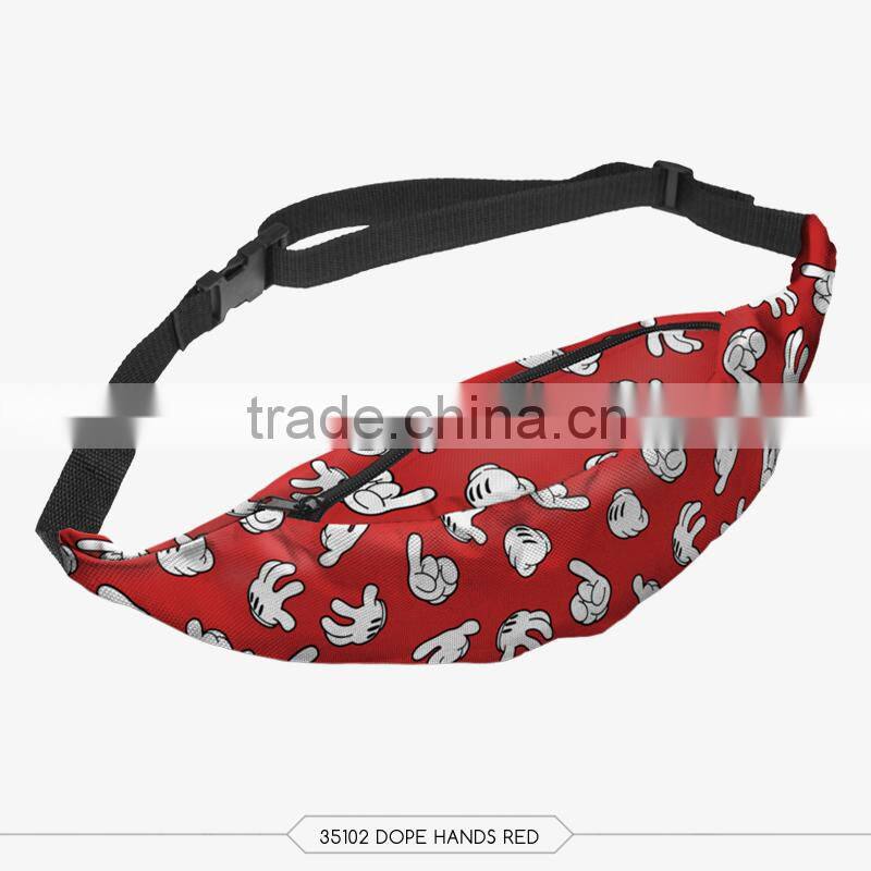 High quality cheap price simple fashion printed ladies waist pack backpack