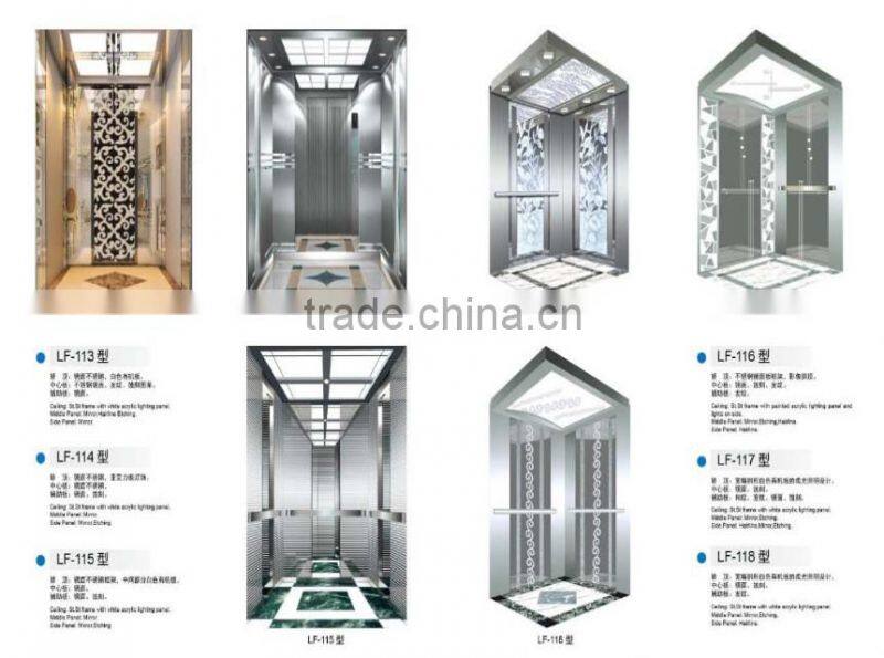 XinYuan Elevator Mirror Etching Residential Cabin Design