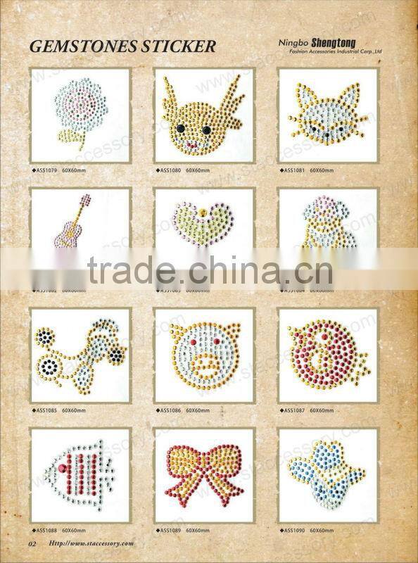 Rhinestone skull stickers 3d skull sticker