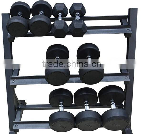 2015 hot sale Deluxe whole shaping Color PU Urethane Dumbbell with Stainless steel plating knurled handle