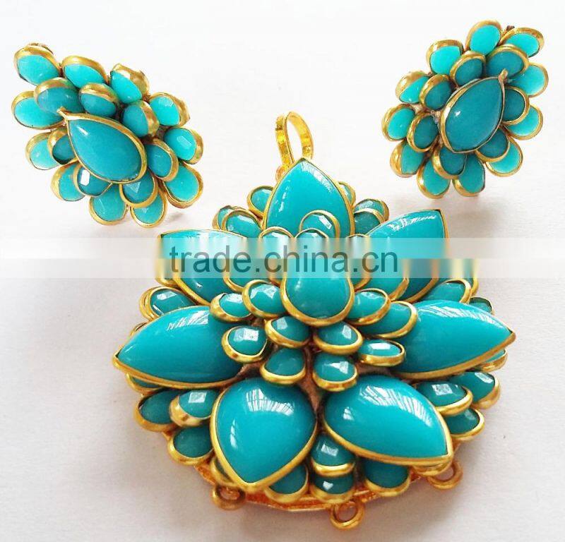 Pacchi Pendant Set with Earring Traditional Jewelry PS 07