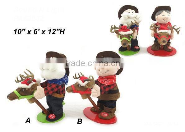 Plush rocking toy with sound for Christmas gift