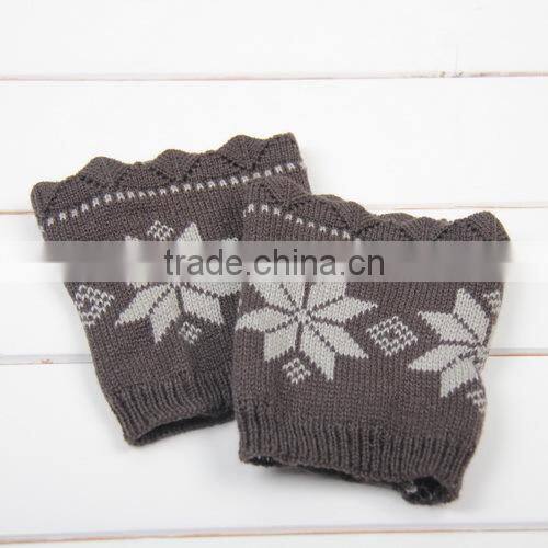 Snowflake Knitted Leg Warmers,Boho Boot Socks, Leg Warmers,Vintage Knitted Boot Cuffs,
