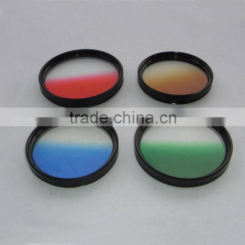 Camera round color gradual orange filter