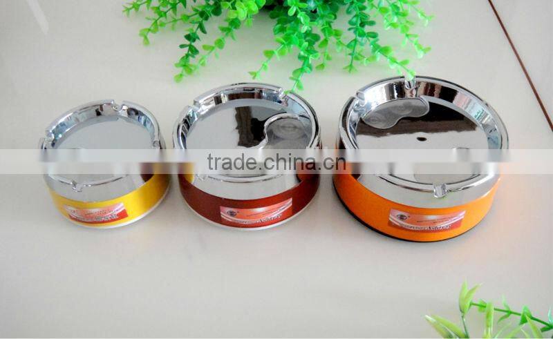 Colored Closed Cover metal ashtray/steel ashtray/cigar ashtray