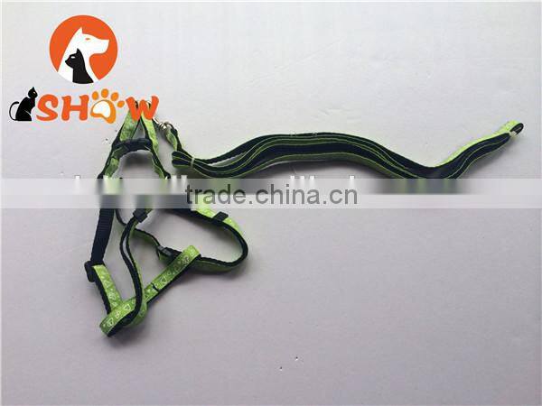 pet dog lead rope back leash set fabric back leopard print