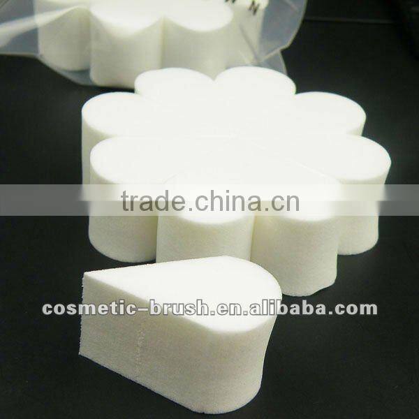2012 New arrival best seller high quality white triangle cosmetic makeup powder puff