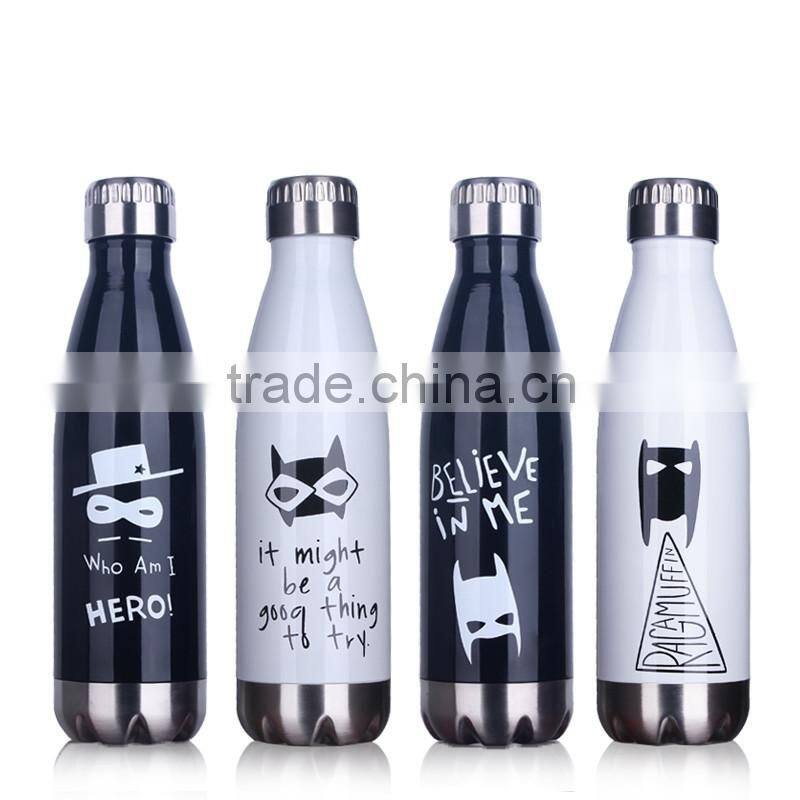 2016 newest cola shaped thermos flask thermos bottle 500ML business gift