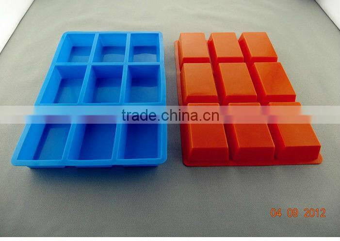 9 cavities handmade silicone soap moulds