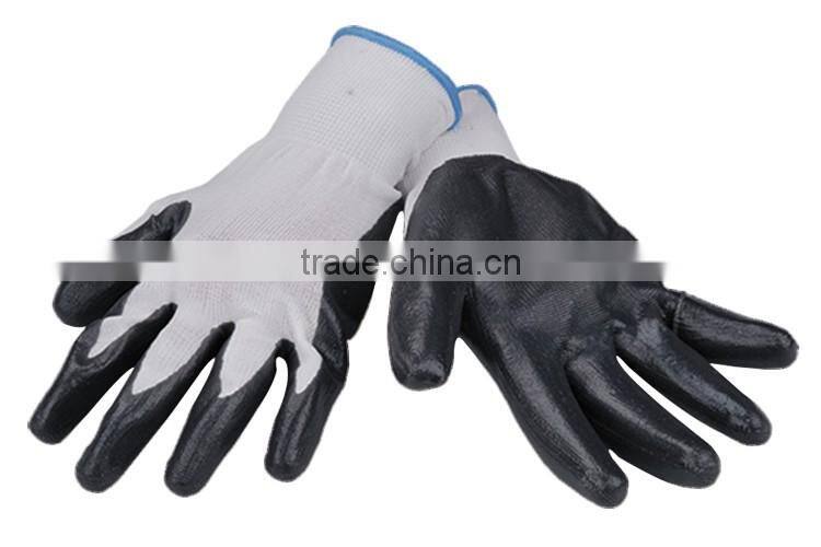 Industrial safety work nitrile coated glove