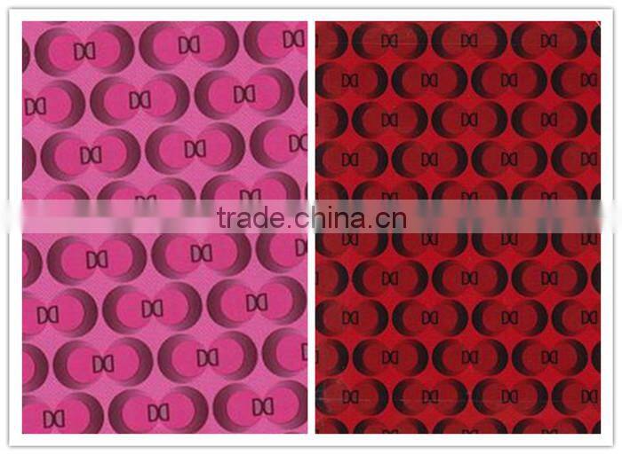 Letter D design of PET film for synther textile
