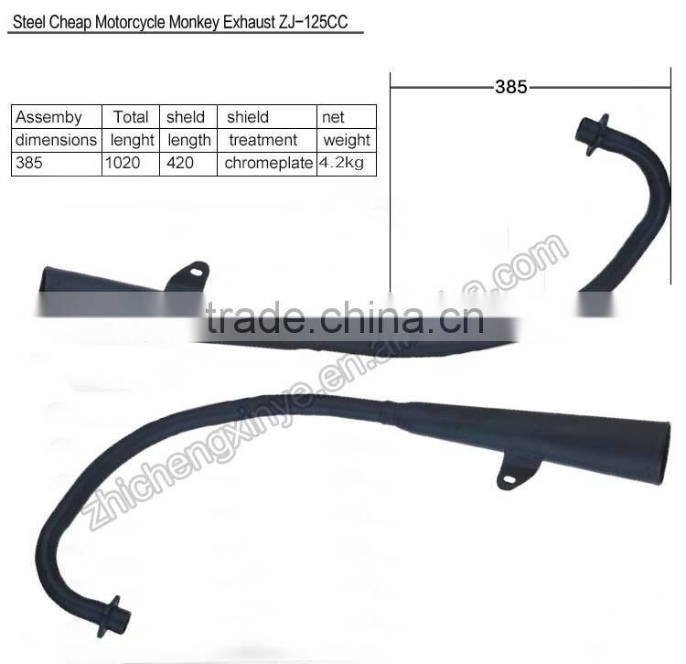 Steel Cheap Motorcycle Monkey Exhaust ZJ-125CC