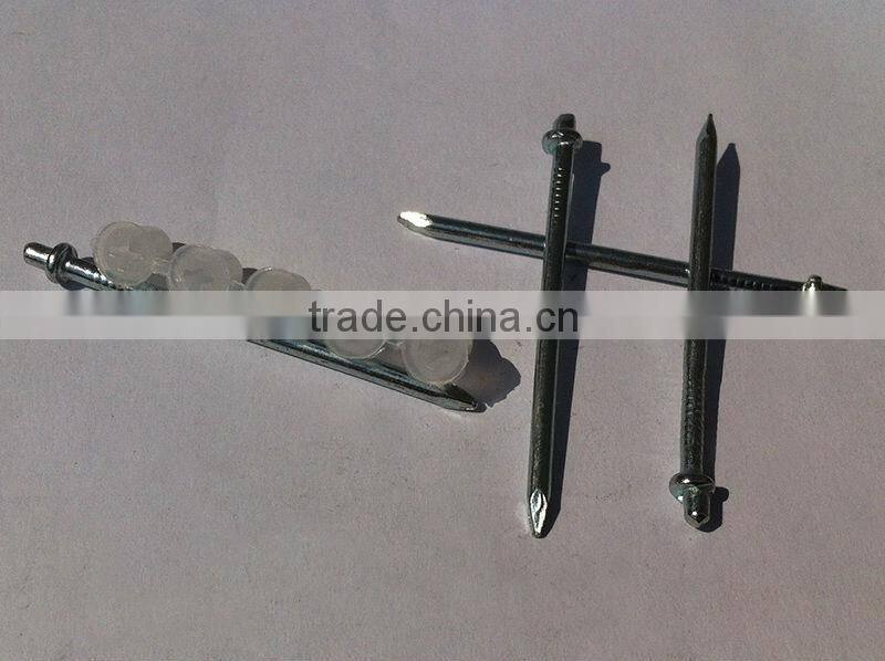 Spot Welding Nails With Nylon Caps For Self Adhesive Hanger