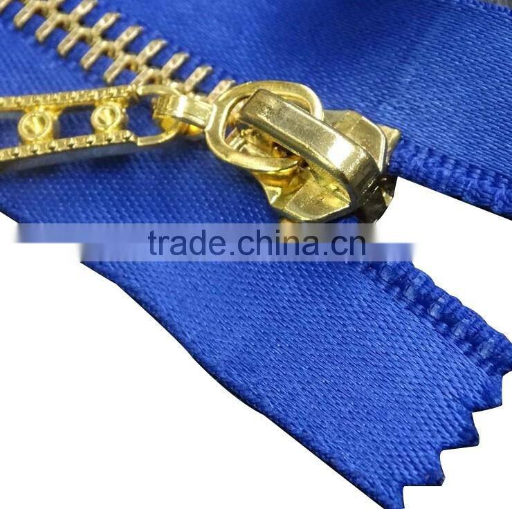 10-20cm 5# close end cotton siders copper teeth custom zipper for trousers