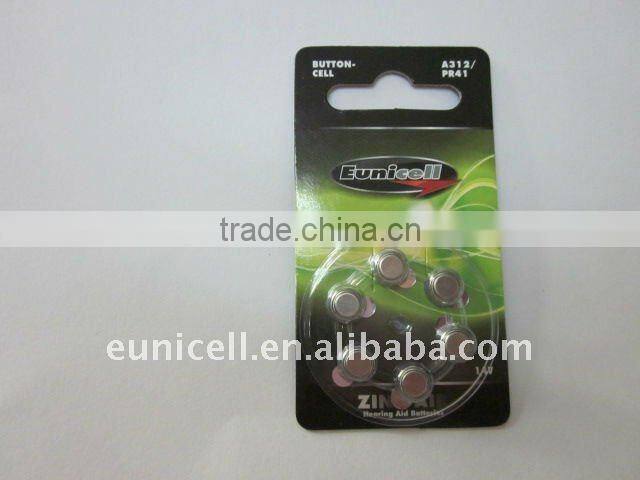 A13 pr48 1.4V hearing aid battery a10 a13 a312 a675 zinc air coin cells
