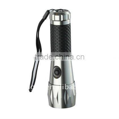 new mini led lighting flashlight with black rubber in the body LFL1133
