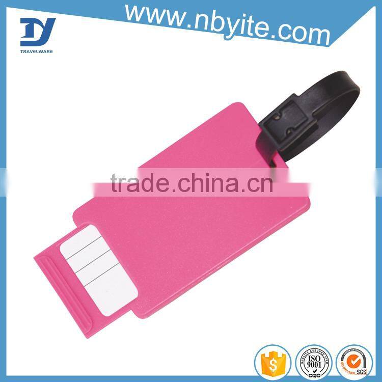 OEM factory in china hot sale pvc luggage tag with insert paper