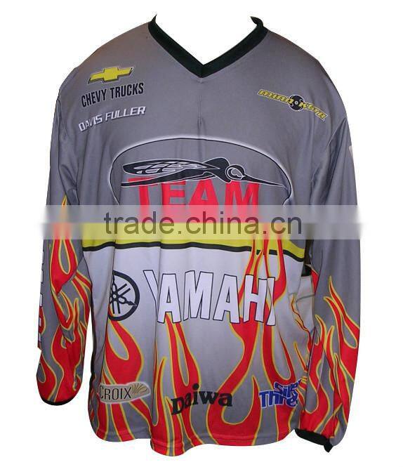 2015 Sublimated fishing shirts custom-made wholesale tournament fishing jerseys