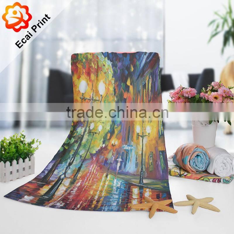 custom made sublimated colors faleless good water absorption face towel