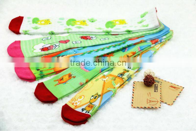 Anti-Bacterial lovely pattern high quality cartoon baby infant cotton socks