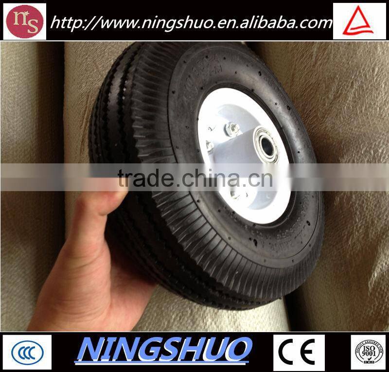 China factory of wholesale 3.50-4 pneumatic rubber small wheel for carts