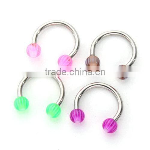 Wholesale Unique Lip Ring Acrylic Balls Nose Ring Lip Ring Eyebrow Rings CBR Piercing Jewelry