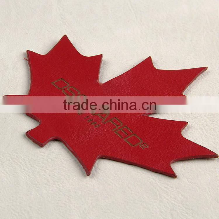 Zhejiang factory Professionally custom leather brand label tag with laser engraved logo for men's coat style sweater