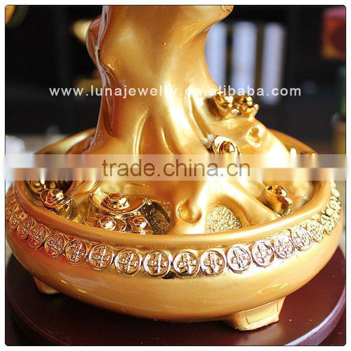Golden Color Resin Money tree with Chinese Coin