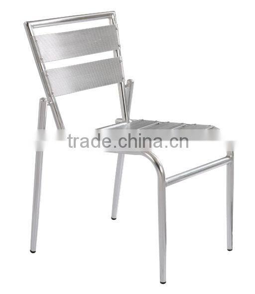 Outside aluminum armless chair design