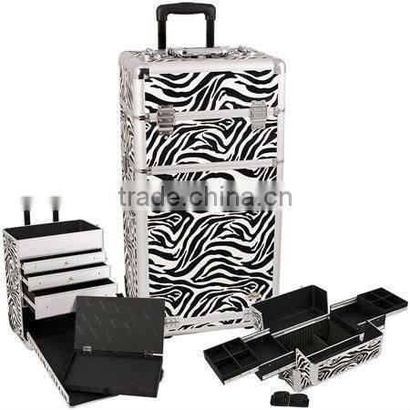 4 in 1 Rolling Aluminum Professional Makeup Case
