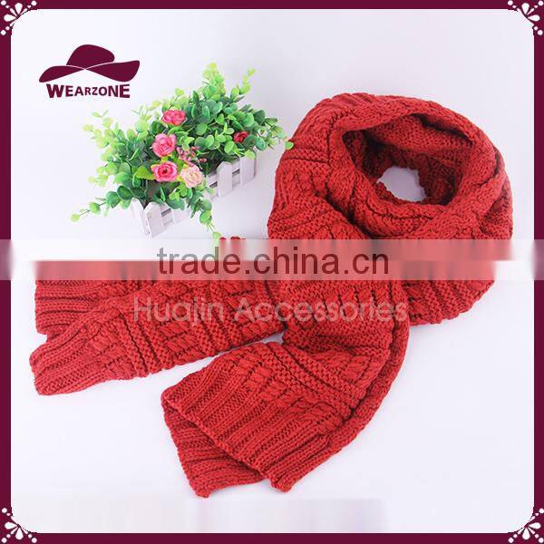 Womens Basic Knitting Cable Scarf Cashmere