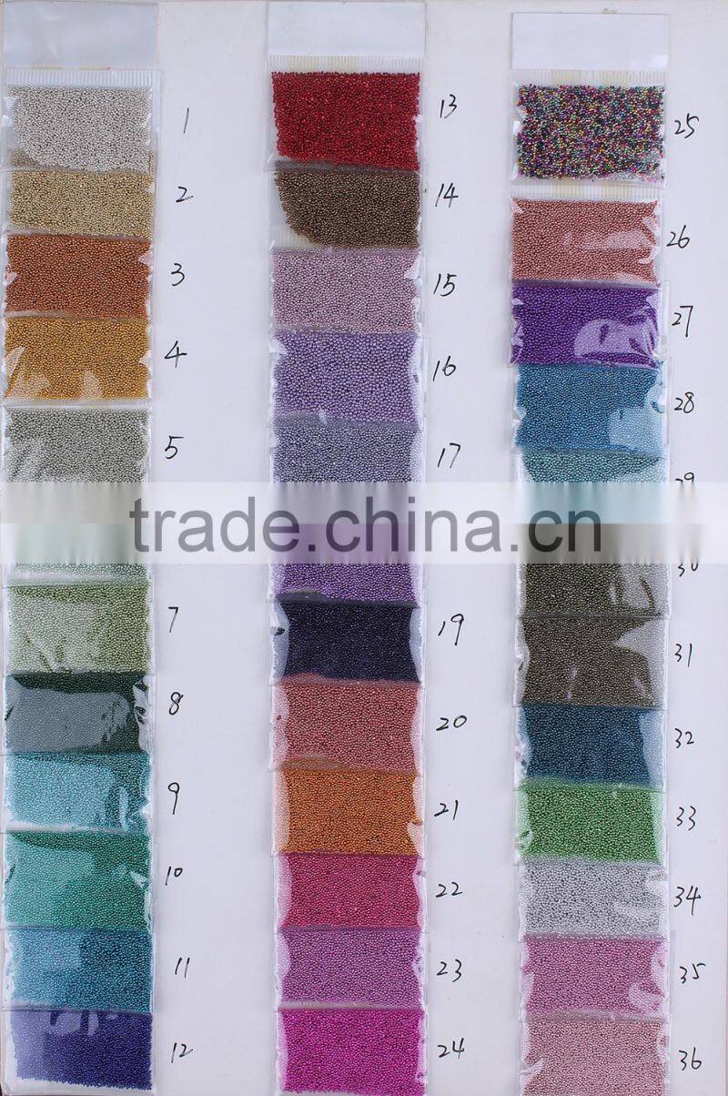 Micro mini Glitter Glass bottle bead treasures glass beads nail decoration