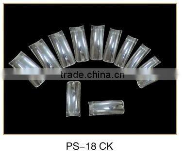 500 pcs Clear half transparent half covered Acrylic UV gel manicure false french nail tips