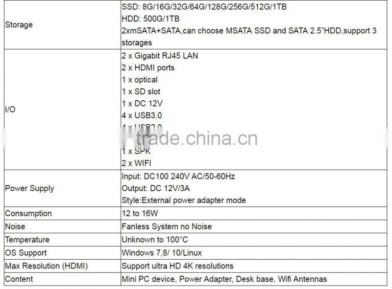 Industry pc i7 Intel Core i7-4558U cheap Barebone gamer pc i7 slim design with Intel 5100 support ultra HD 4K resolution hdmi