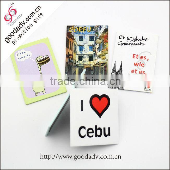 Souvenir fridge ceramic magnet / promotion tin fridge magnet