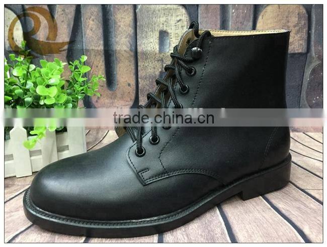 Man dress army black leather officer police shoes