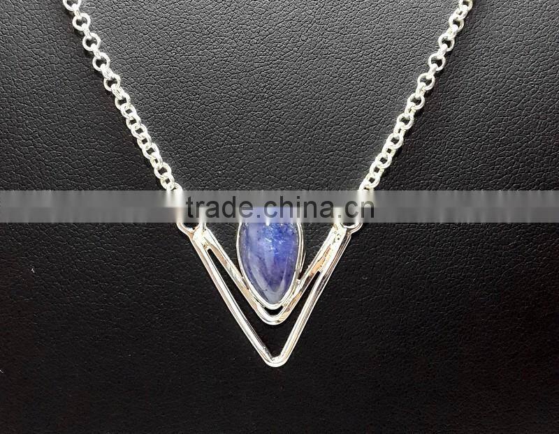 Kyanite Amethyst Citrine & Garnet Rough Gemstone Pendant, 925 Solid Sterling Silver Pendant, Designer Raw Bezel Pendant