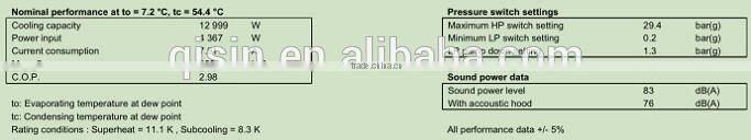 MT series Hemetic refrigeration Maneurop compressor MTZ56