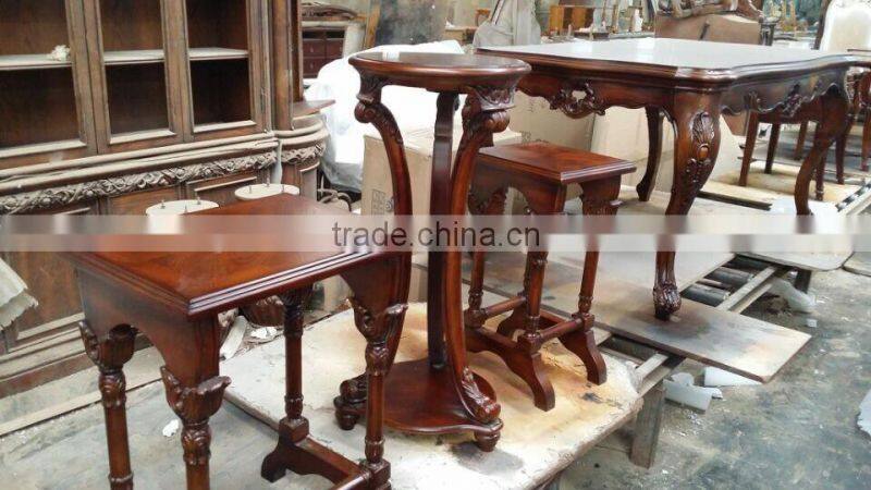 high quality antique solid wood 6 seater dining table A20