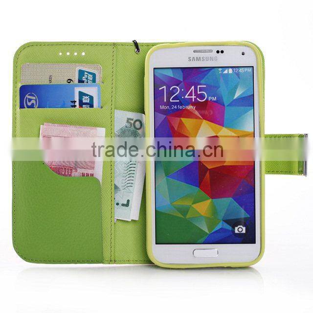 Colorful hybrid leather case for Samsung galaxy S5