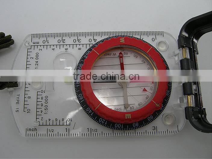 Outdoor Hiking Camping Pocket camping Map Compass with mirror