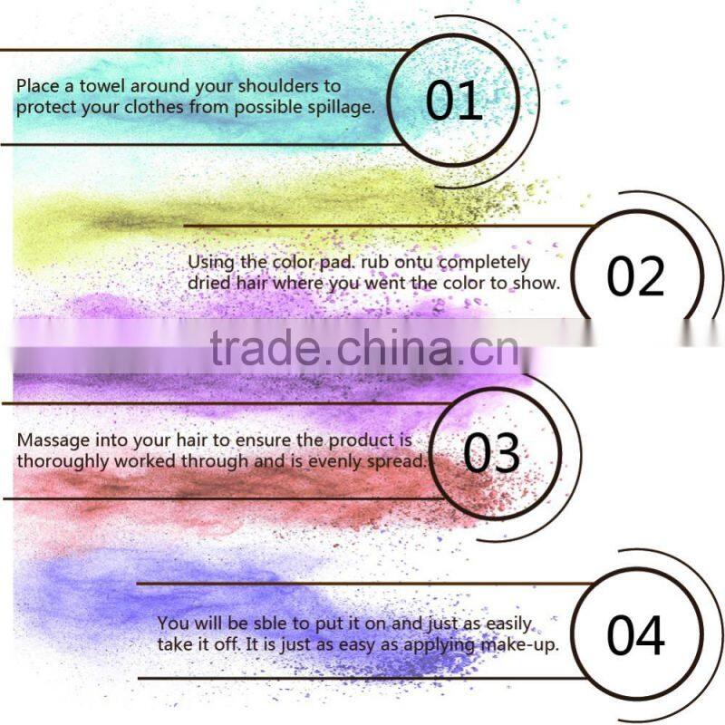 chalk powder beauty product temporary hair dye christmas party OEM one step hair color