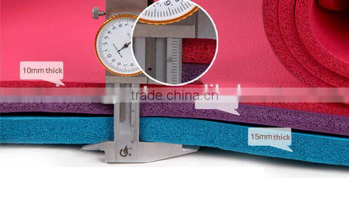 10mm NBR Rubber Yoga Mat, Pilates Gym Mat, Fitness Exercise Mat
