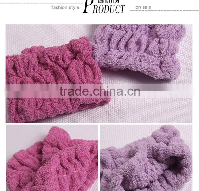 hot sale coral fleece cheap elastic hair accessories headbands for women or little girl