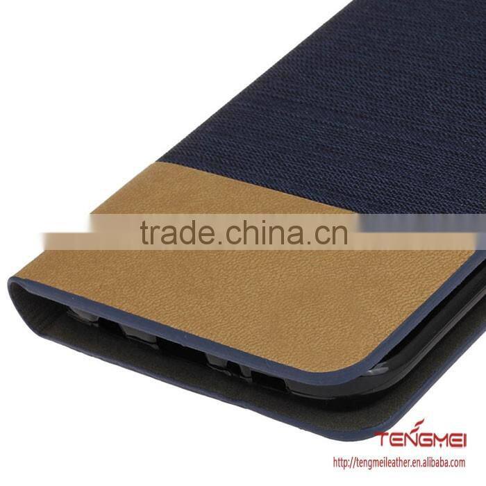PU+canvas case for galaxy S7 edge holder for samsung galaxy s7 edge case