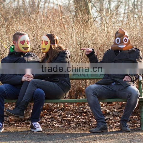 hot sell custom plastic mask pvc emoji mask /poop mask