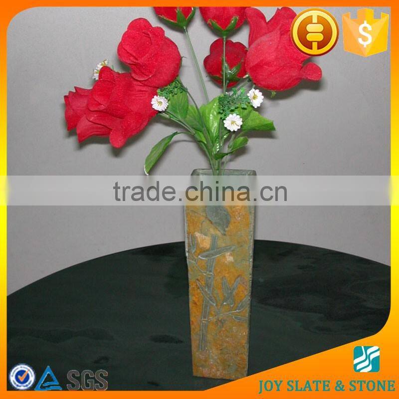 Stone grave vase/home decor vase/long neck vase