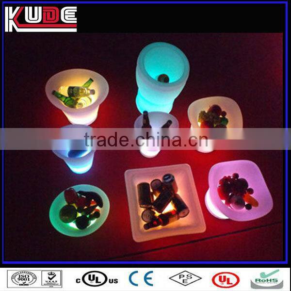 LED Luminous color changing bar ice bucket/plastic champagne ice bucket/new ice bucket