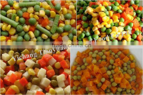 300g 400g 425g 800g 3000g canned mixed vegetable product